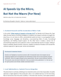 AI Speeds Up the Micro But Not the Macro (For Now)